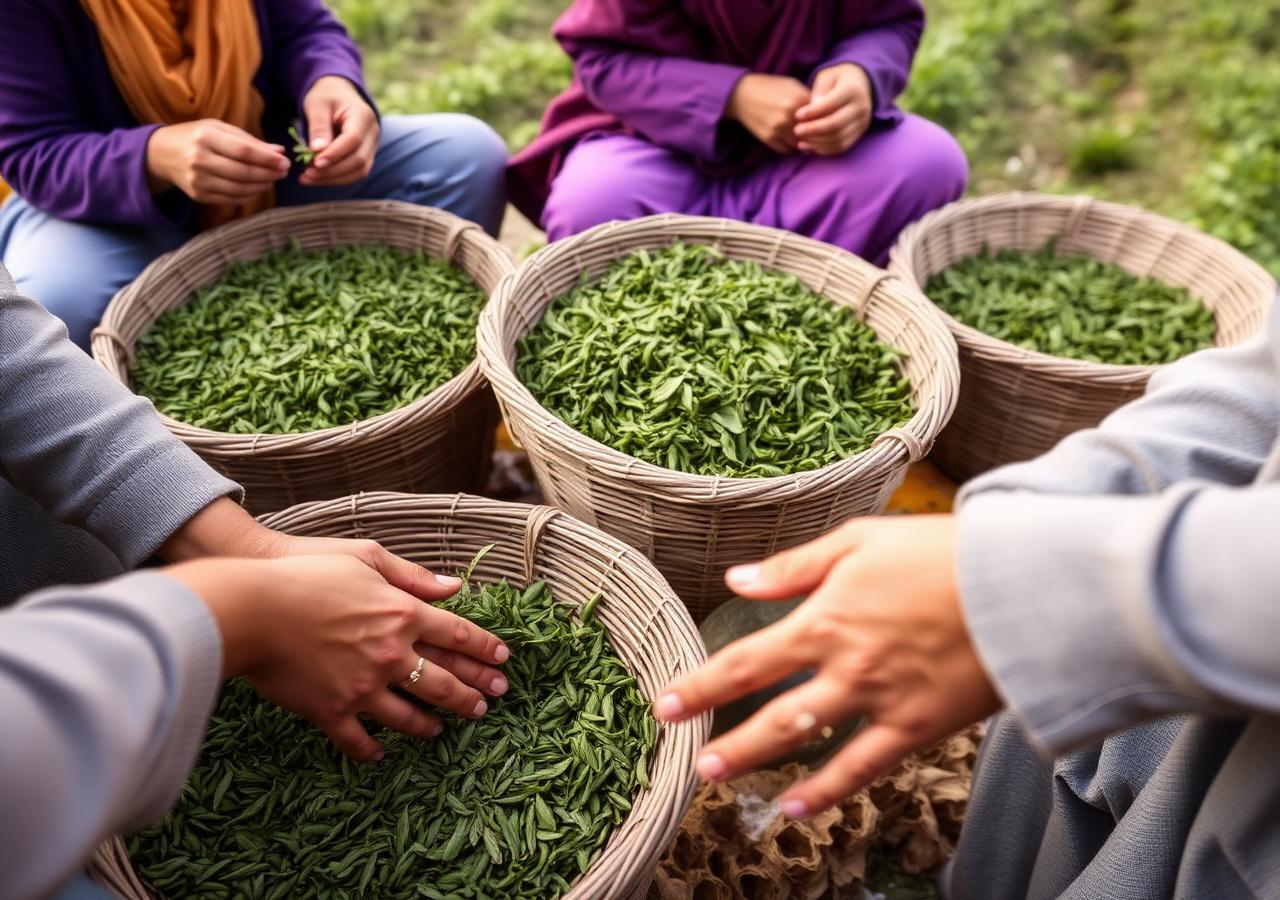 Tea sorting & blending workshop in Khyber-Pakhtunkhwa