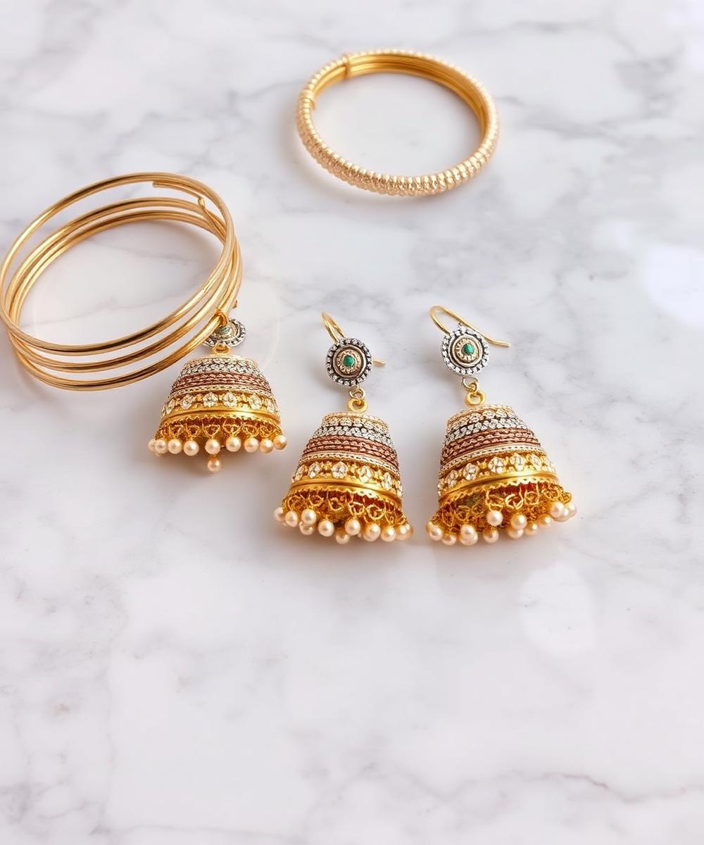 Kundan Jhumka Earrings