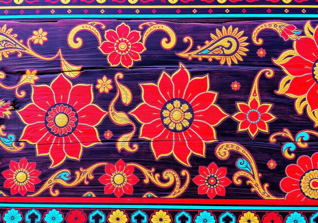 Truck-art lacquerware workshop in Multan, Punjab